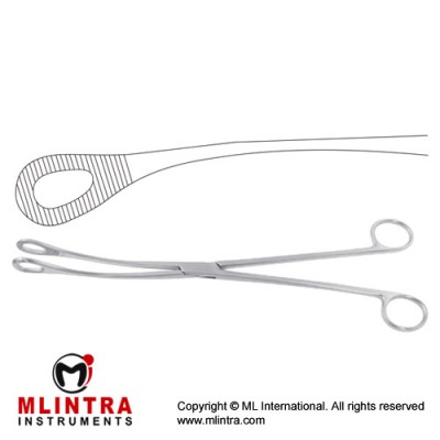 Kelly Uterine Polypus Forcep Without Ratchet Stainless Steel, 32 cm - 12 1/2"
